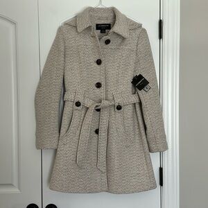 Liz Claiborne Hooded wool-blend Walker coat